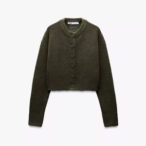 Olive Zara side split cardigan size m